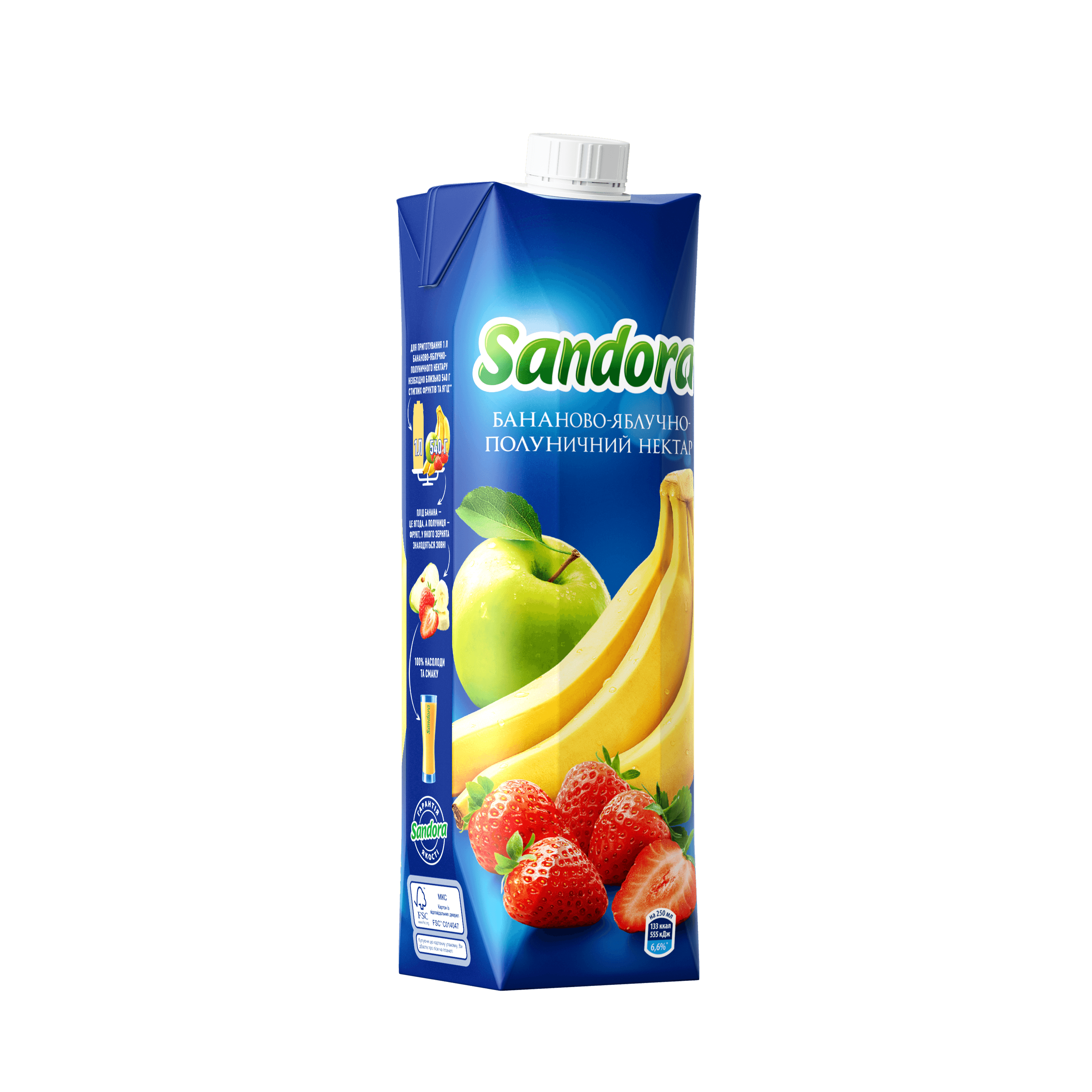 X111 SANDORA BANANA-APPLE-STRAWBERRY NECTAR (10X0.95L)