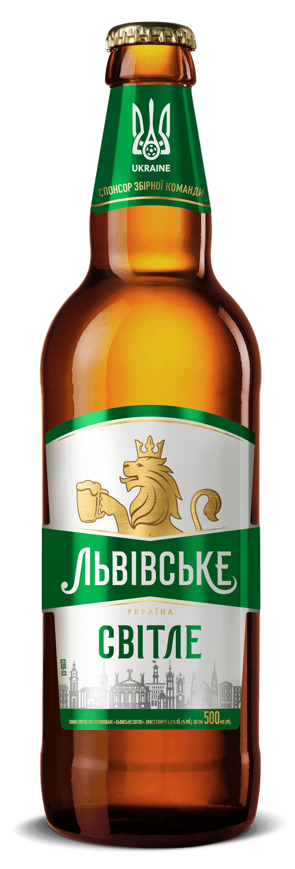 N005 LVIVSKE SVITLE BEER 4.3% ALC(20X0.5L)CARLSBERG UKRAINE
