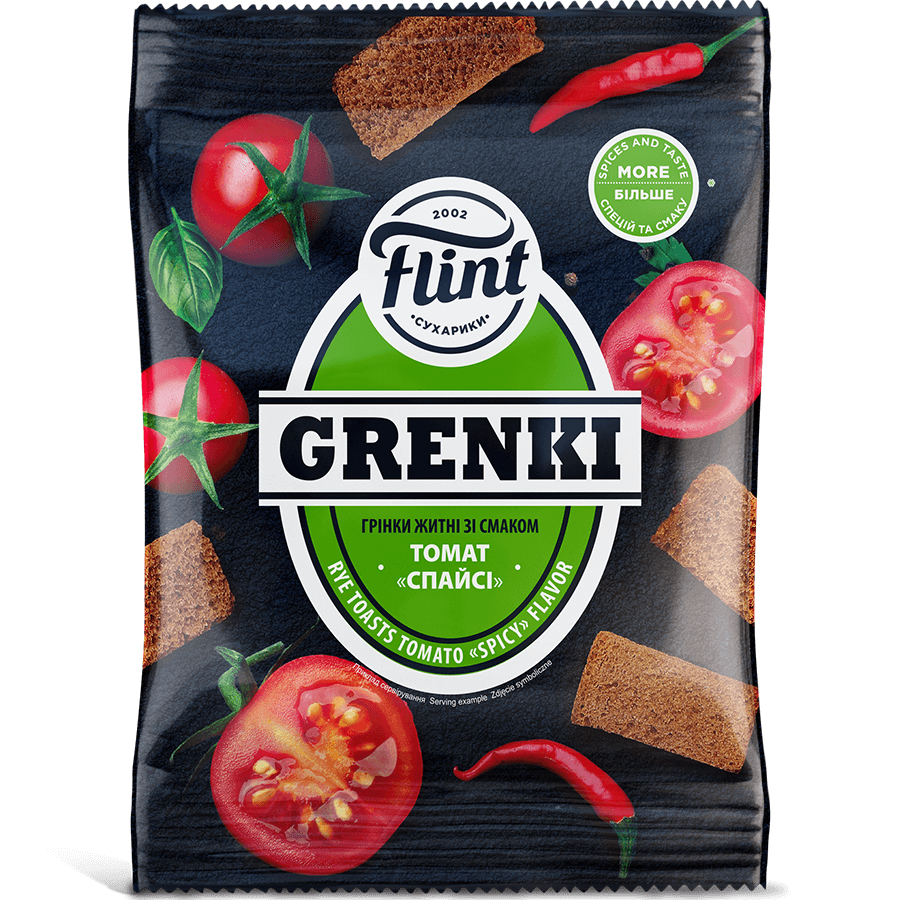 K048 FLINT RYE RUSKS SPICY TOMATO (70X70G)