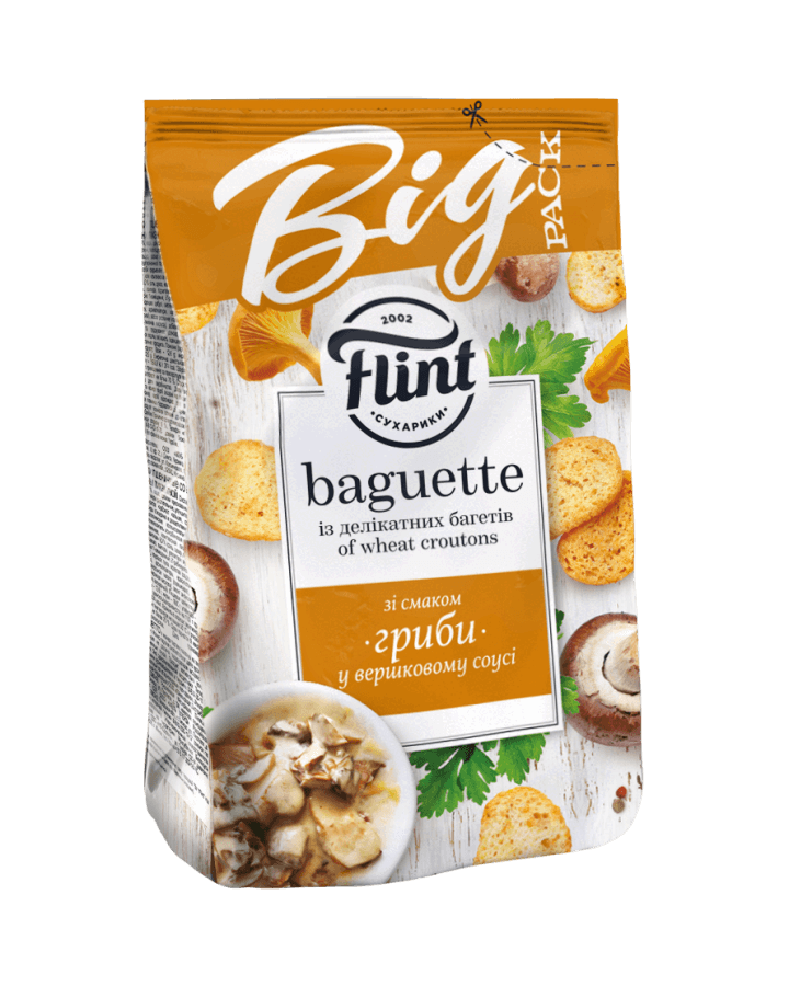 K050 FLINT BAGUETTE WITH MUSHROOMS IN CREAMY SAUSE(48X60G)