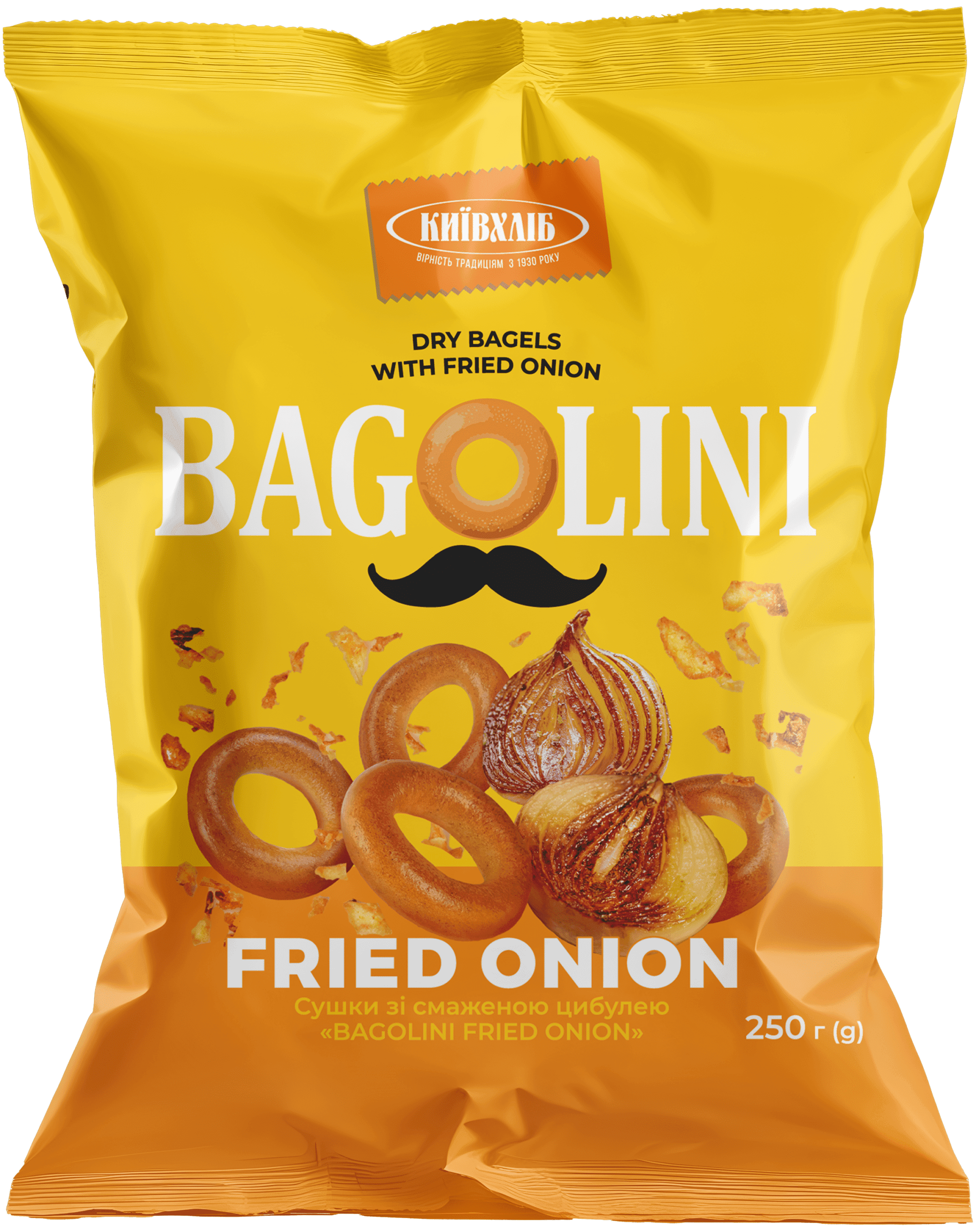 K748 KYIVHLIB DRY BAGELS WITH FRIED ONION (16X250G)