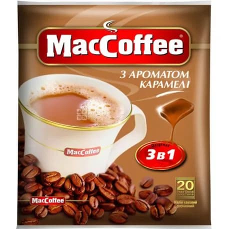 K843 MACCOFFEE 3 IN 1 CARAMEL 25X360G (18 G X 20 SACHETS