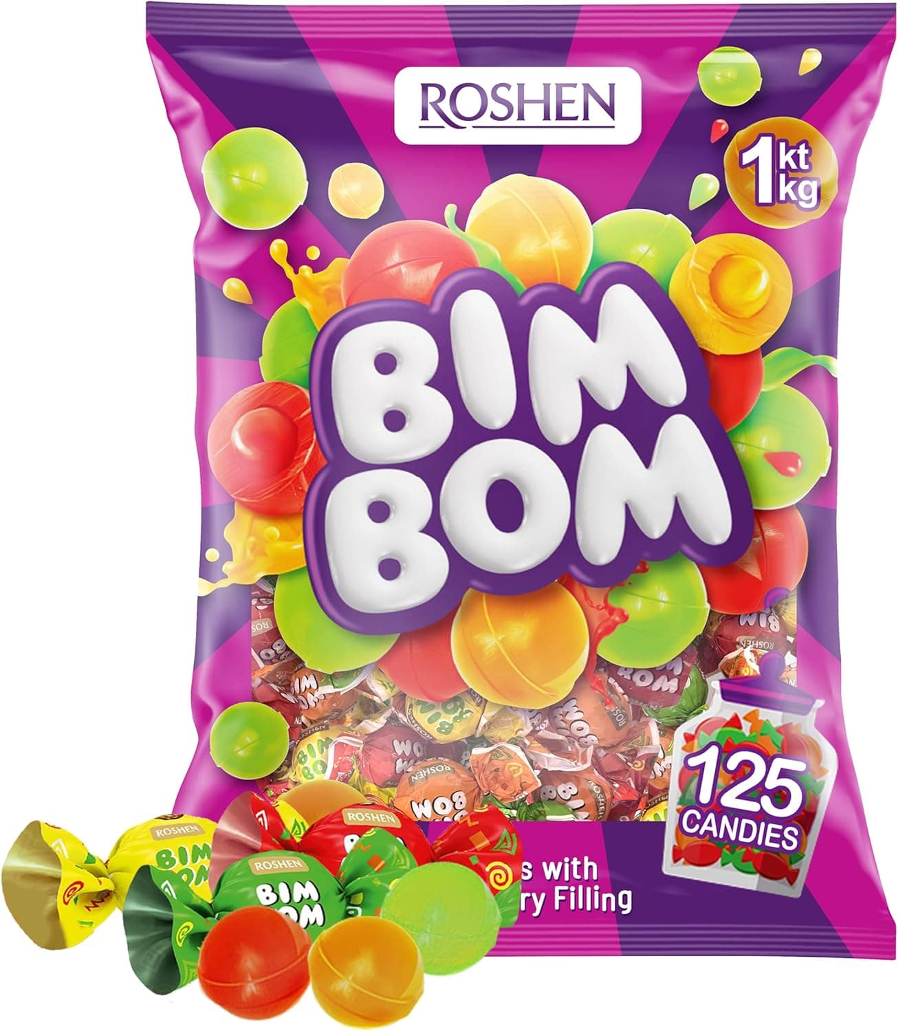 K224 ROSHEN BIM BOM HARD CANDIES (8X1KG)