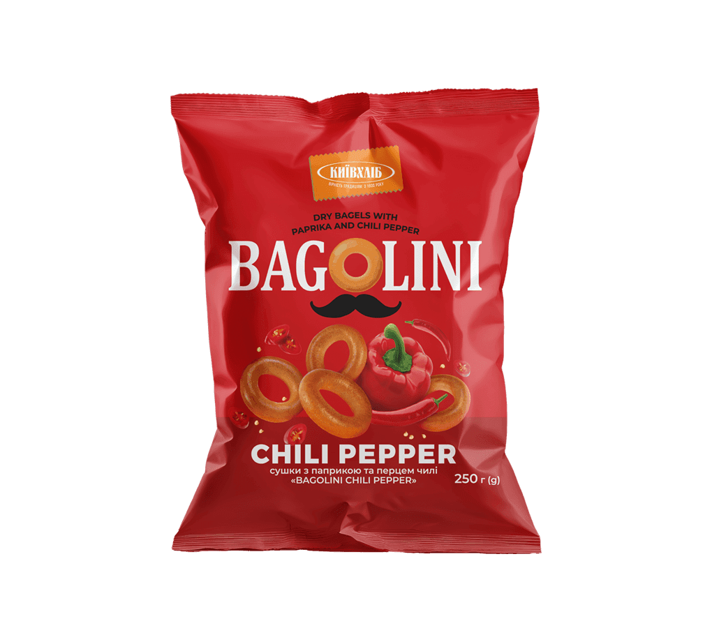 K747 KYIVHLIB DRY BAGELS WITH PAPRIKA&CHILLI (16X250)