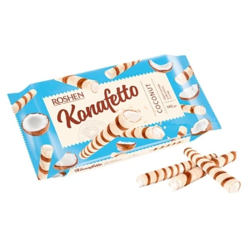 K542 ROSHEN KONAFETTO WAFER ROLLS COCONUT FILL (15X140G)