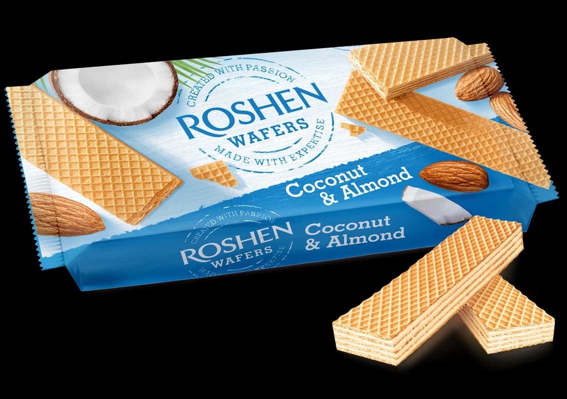 K434 ROSHEN WAFERS COCONUT&ALMOND (16X216G)