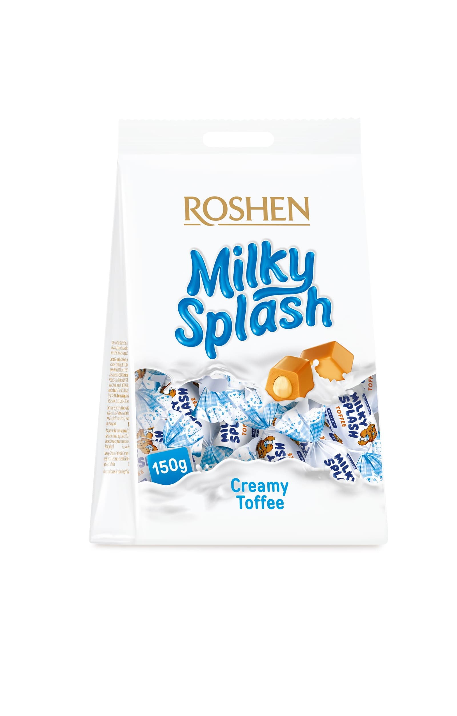 K563 ROSHEN MILKY SPLASH TOFFEE WITH MILK 25%(12X150G)
