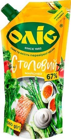 K013 OLIS MAYONNAISE STOLOVIY 67%(18X560G)