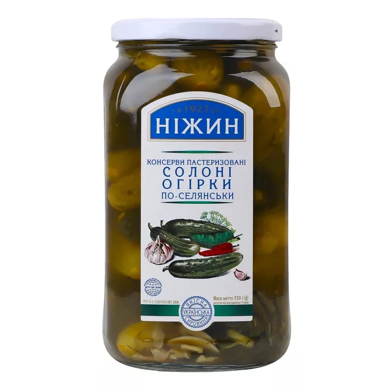 K548 NIZHYN PICKLED CUCUMBERS COUNTRY STYLE (12X920G)