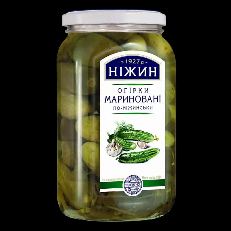 K547 NIZHYN MARINATED CUCUMBERS NEZHIN STYLE (12X920G)