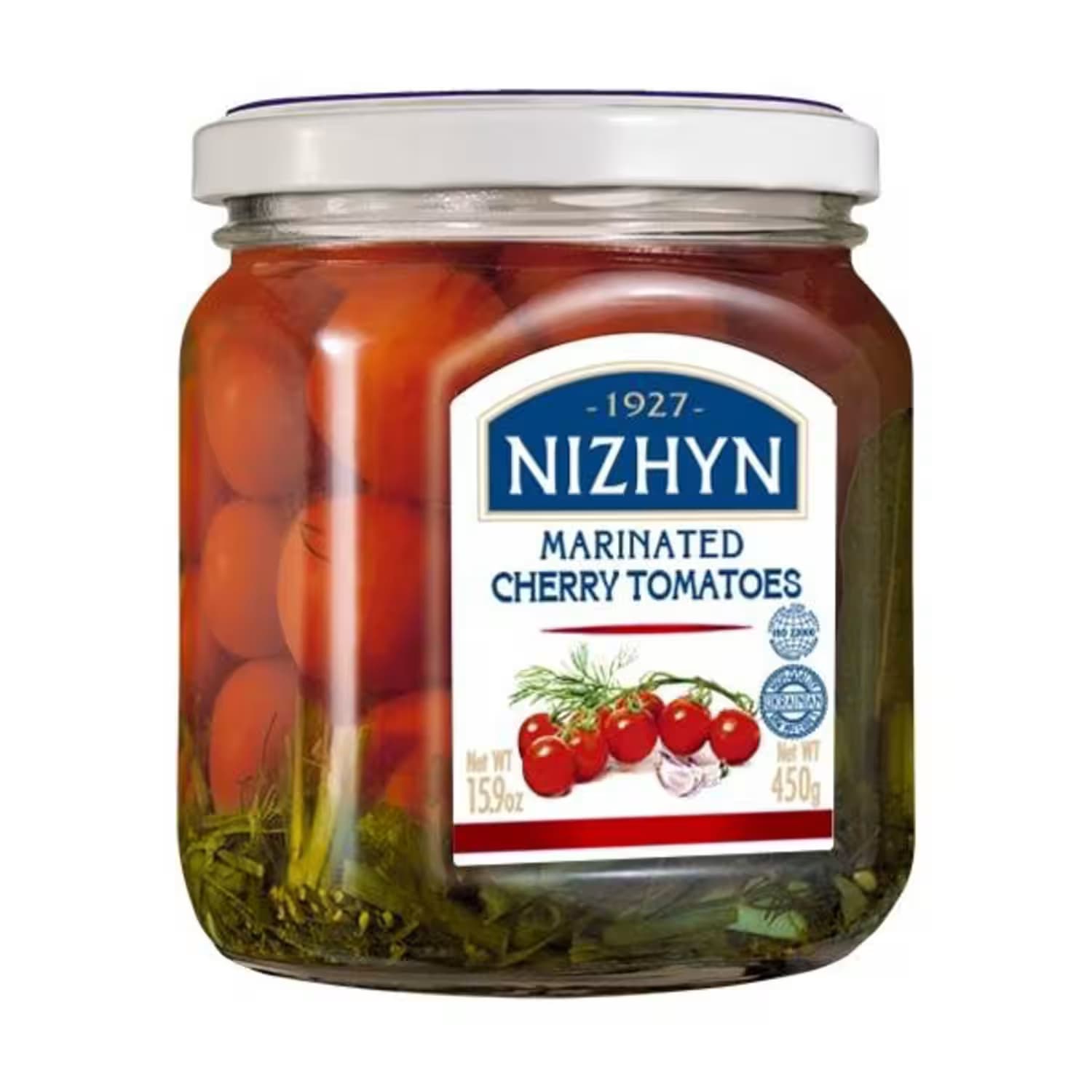 K467 NIZHYN MARINATED CHERRY TOMATOES (12X450G)
