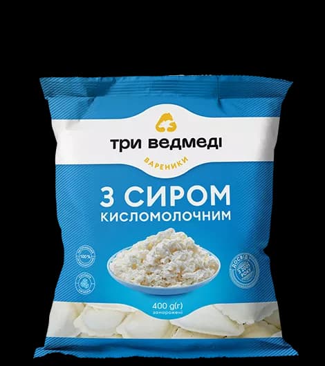 C880 THREE BEARS VARENYKY WITH SWEET CURD (10X400G)