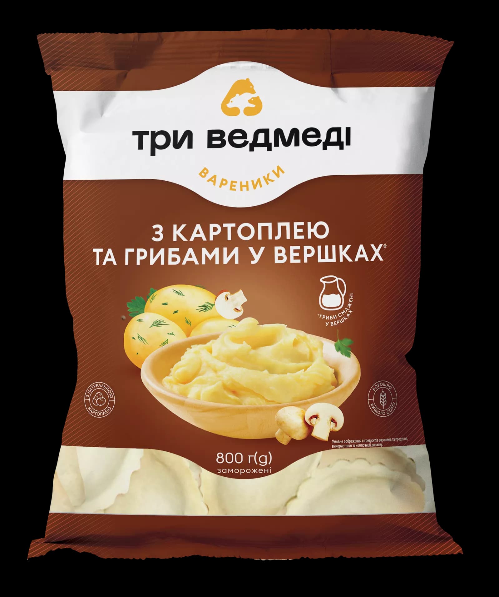 C879 THREE BEARS VARENYKY WITH POTATOES-MUSHROOMS(5X800G)