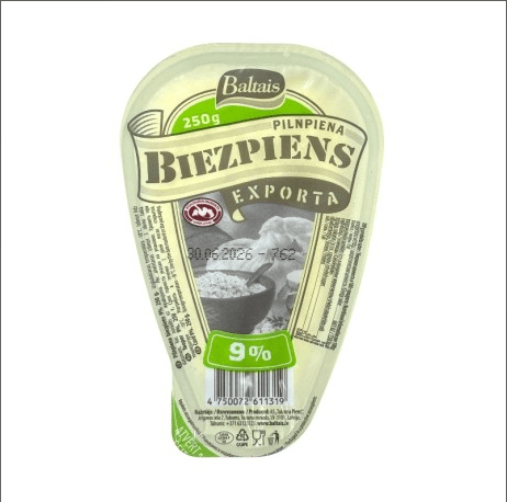 P077 BALTAIS EXPORTA CURD 9% 9X250ML