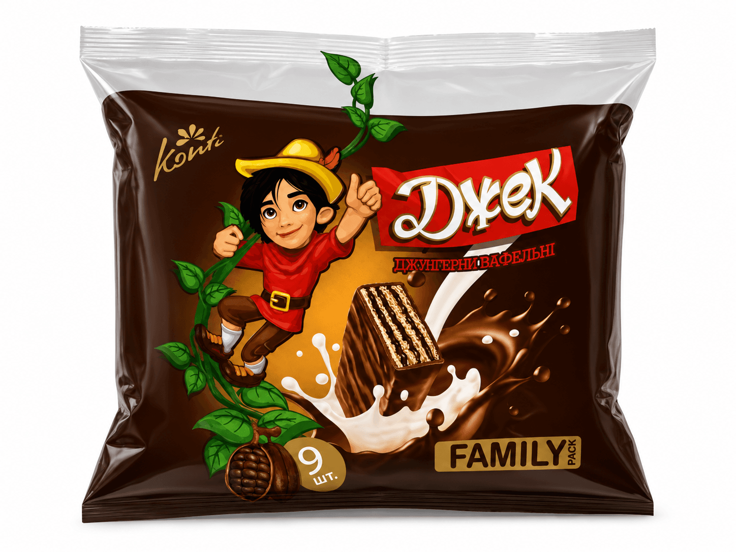 Djek Wafelrepen met Cacaoglazuur 290g